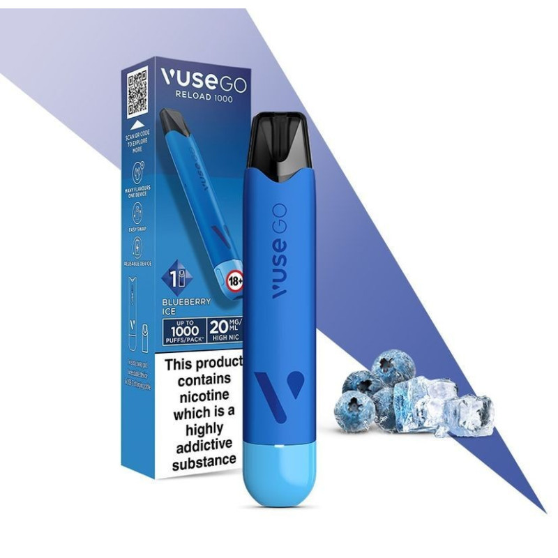 Vuse GO Reload 1000 Pen - Blueberry Ice Vuse GO Reload 1000 Pen - Blueberry Ice
